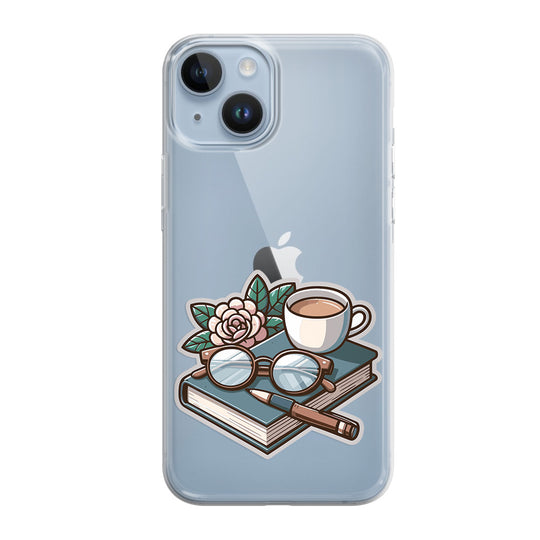 Чохол для iPhone 14 Сукулент та книга
