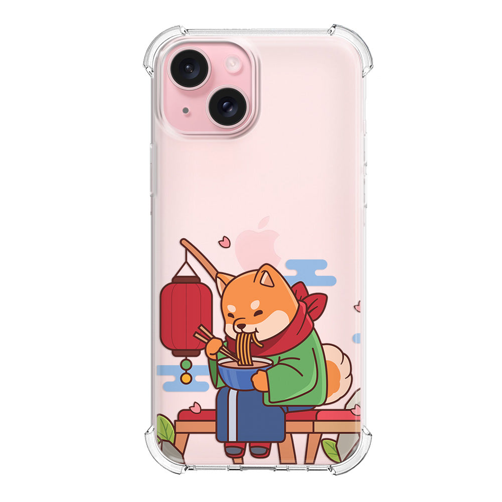 Чохол для iPhone 15 Песик смакує рамен