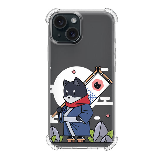 Чохол для iPhone 15 Кіт самурай