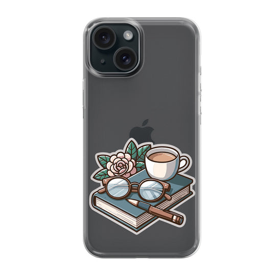 Чохол для iPhone 15 Сукулент та книга