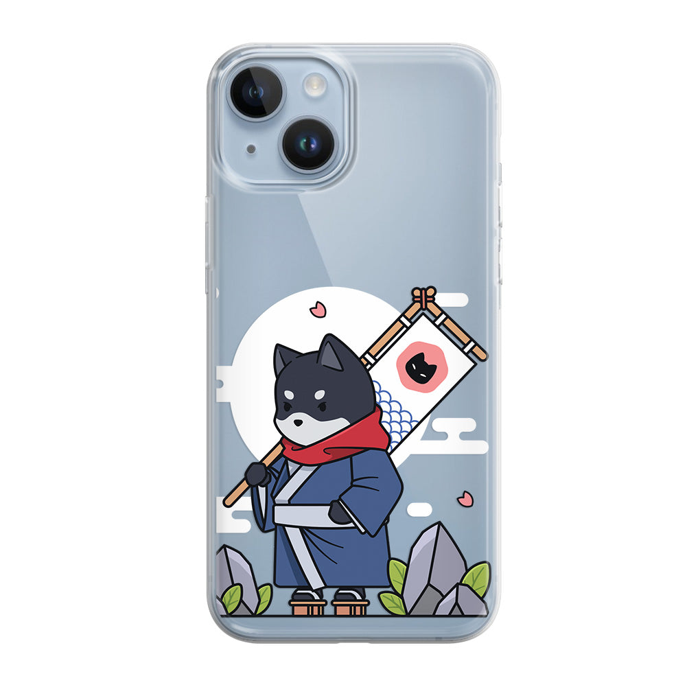 Чохол для iPhone 14 Кіт самурай