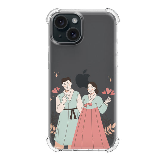 Чохол для iPhone 15 Парочка в ханбоках