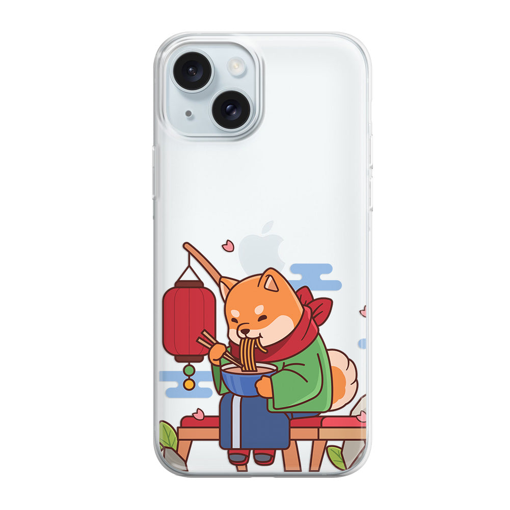 Чохол для iPhone 15 Песик смакує рамен