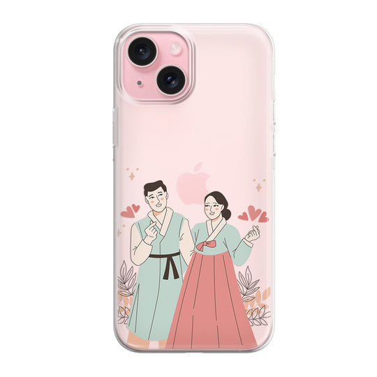 Чохол для iPhone 15 Парочка в ханбоках