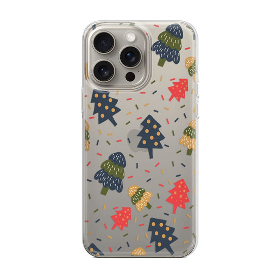Зимовий чохол для iPhone 16 Pro з ялинкою і конфеті