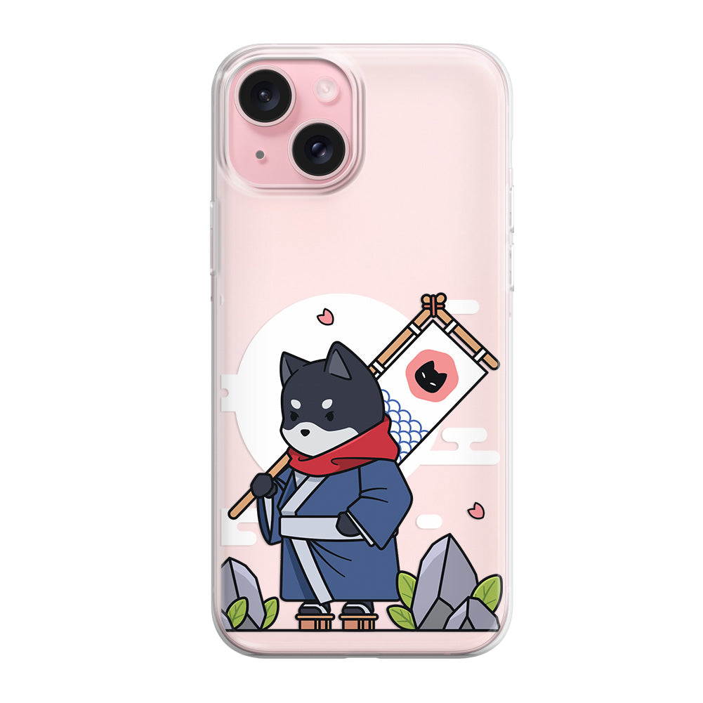 Чохол для iPhone 15 Кіт самурай