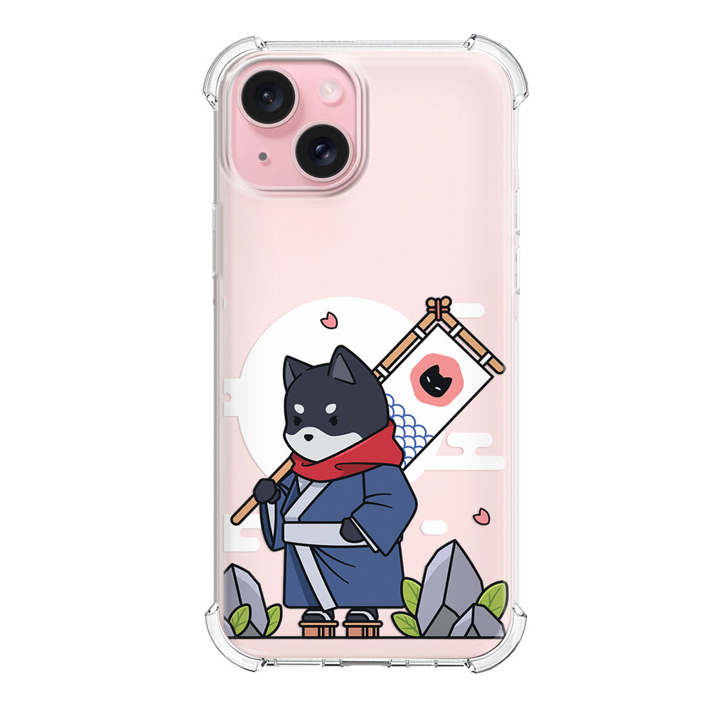 Чохол для iPhone 15 Кіт самурай