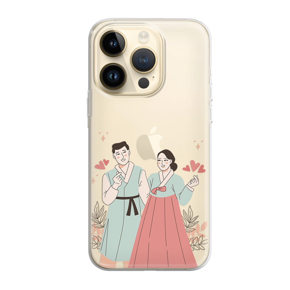 Чохол для iPhone 13 Pro Парочка в ханбоках