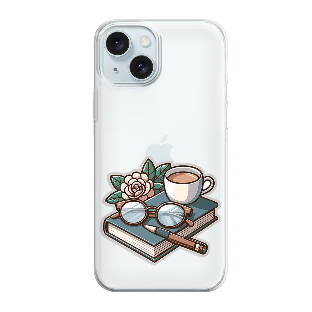 Чохол для iPhone 15 Сукулент та книга