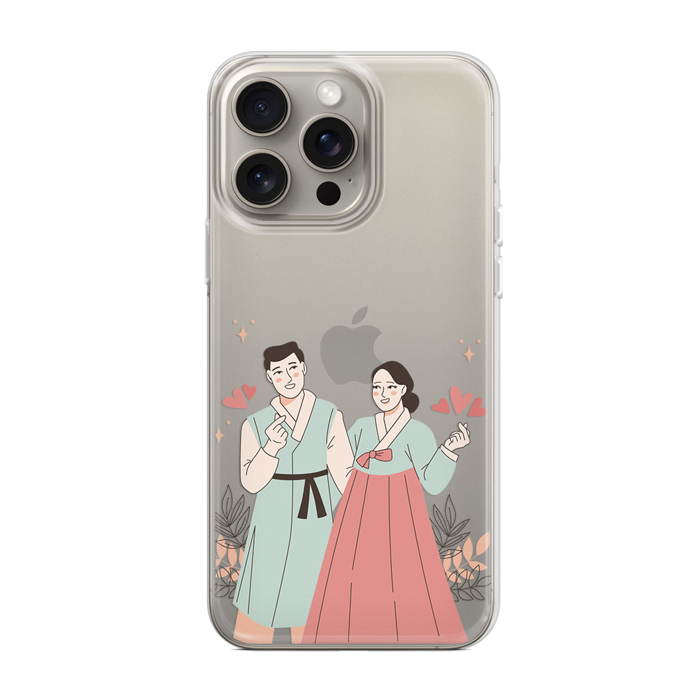 Чохол для iPhone 16 Pro Парочка в ханбоках