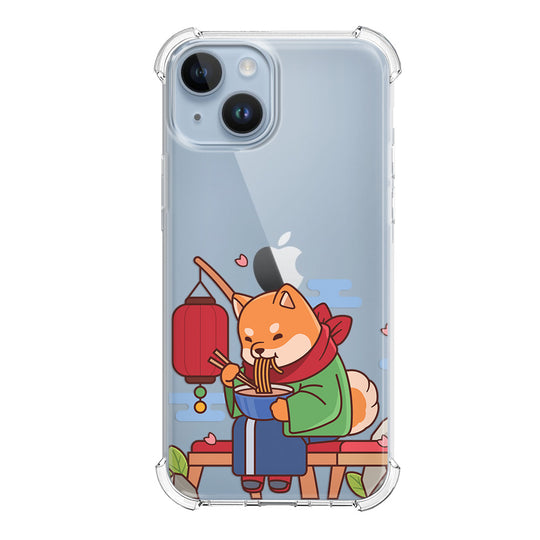 Чохол для iPhone 14 Песик смакує рамен