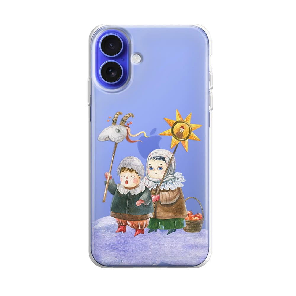 Зимовий чохол для iPhone 16 Plus Український вертеп
