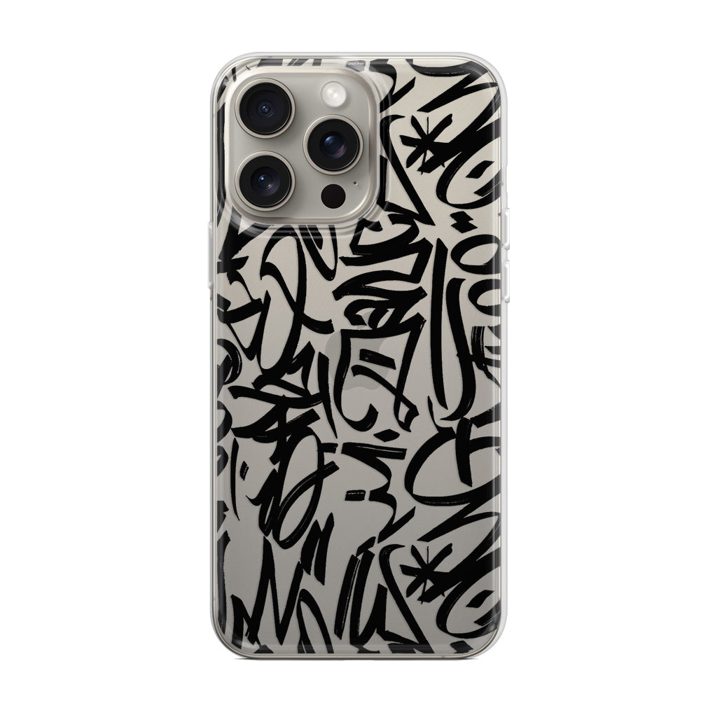 Чохол для iPhone 16 Pro Max Black Graffiti
