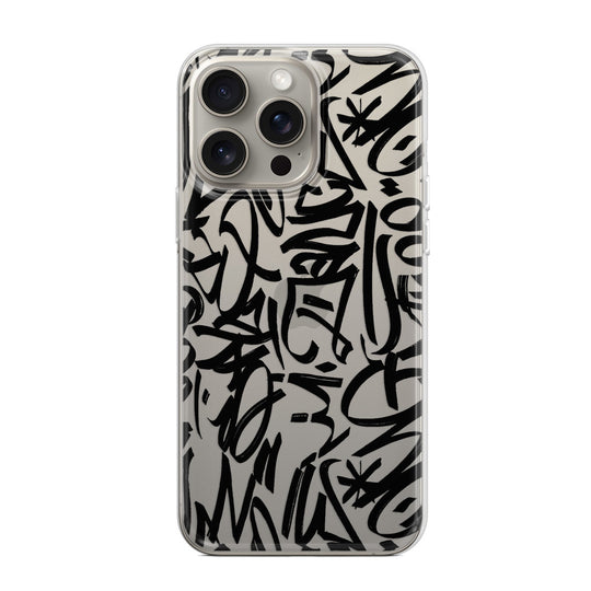 Чохол для iPhone 16 Pro Max Black Graffiti