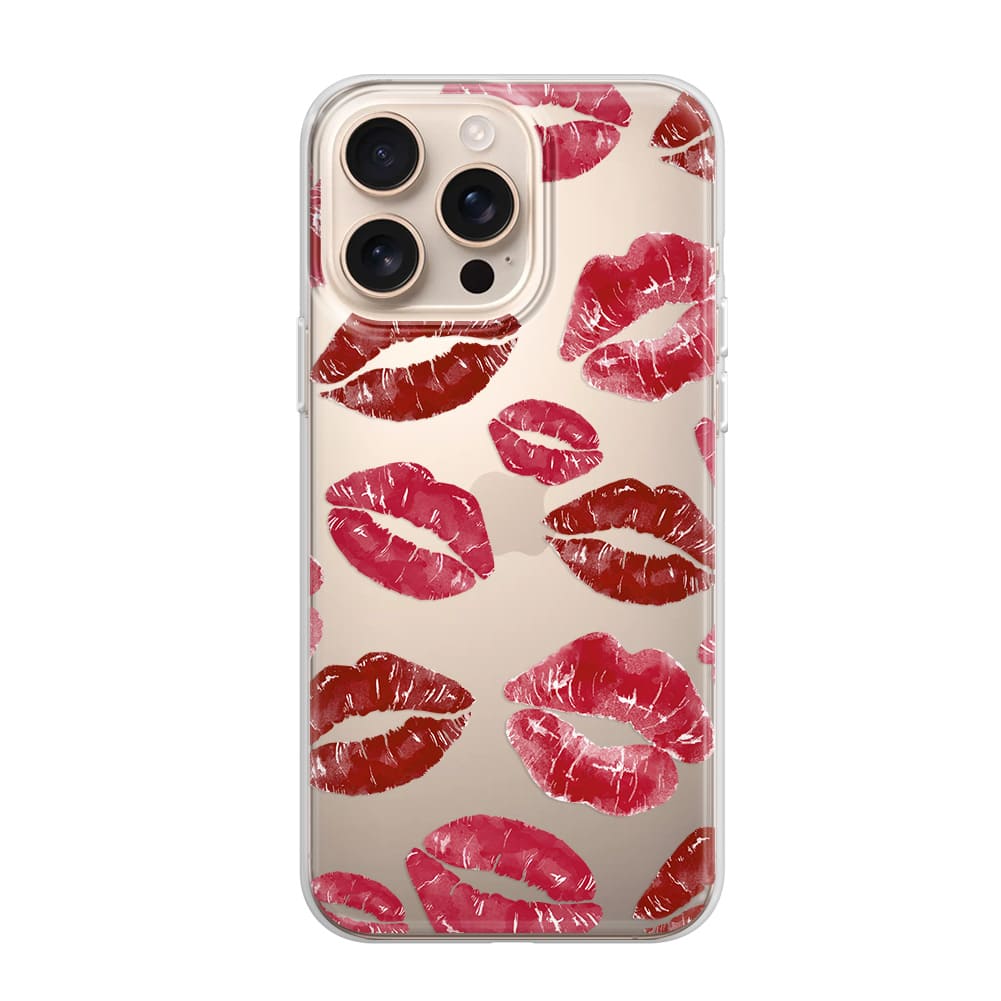 Чохол для iPhone 16 Pro Max Red Lipstick Kisses