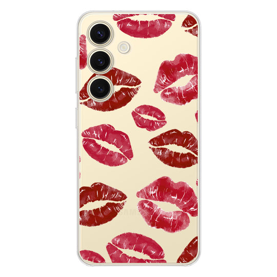 Чохол для Samsung S24 Red Lipstick Kisses