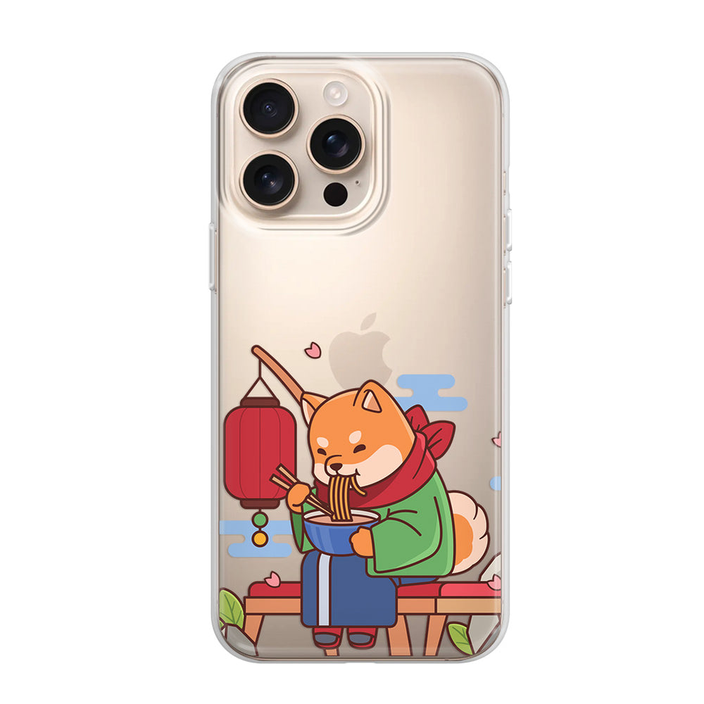 Чохол для iPhone 16 Pro Песик смакує рамен