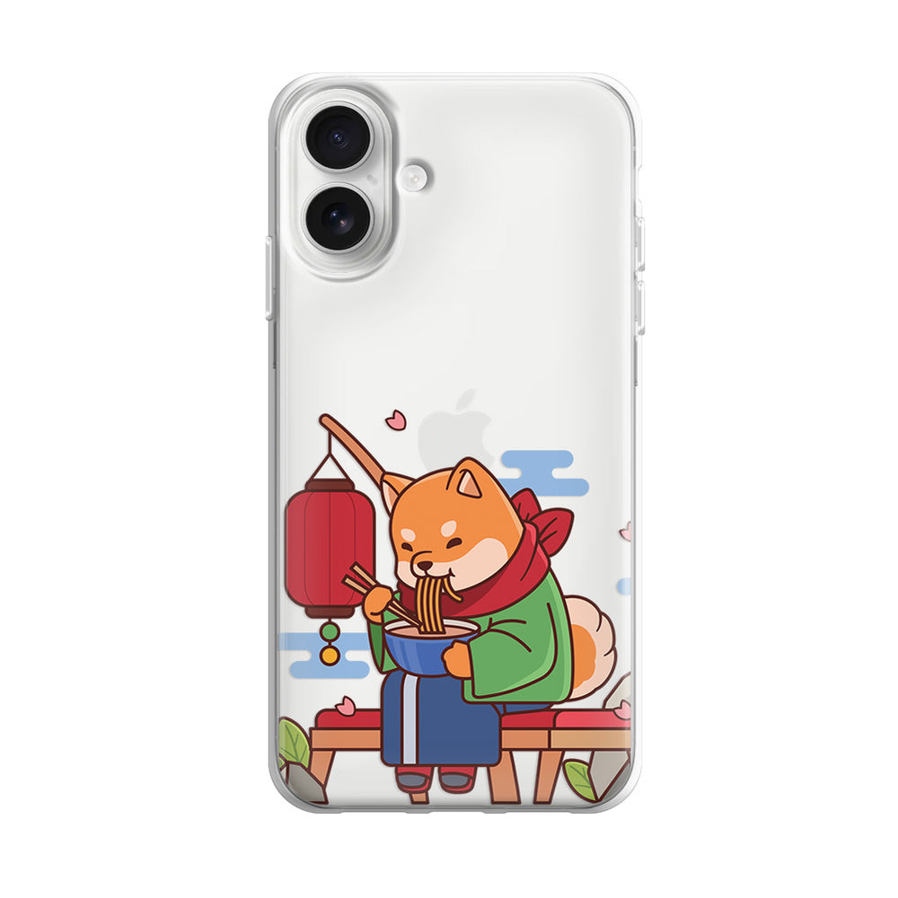 Чохол для iPhone 16 Песик смакує рамен
