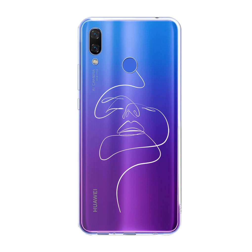 Чохол для Huawei P Smart Plus (2018) - Minimalistic Face Art - Gisolo