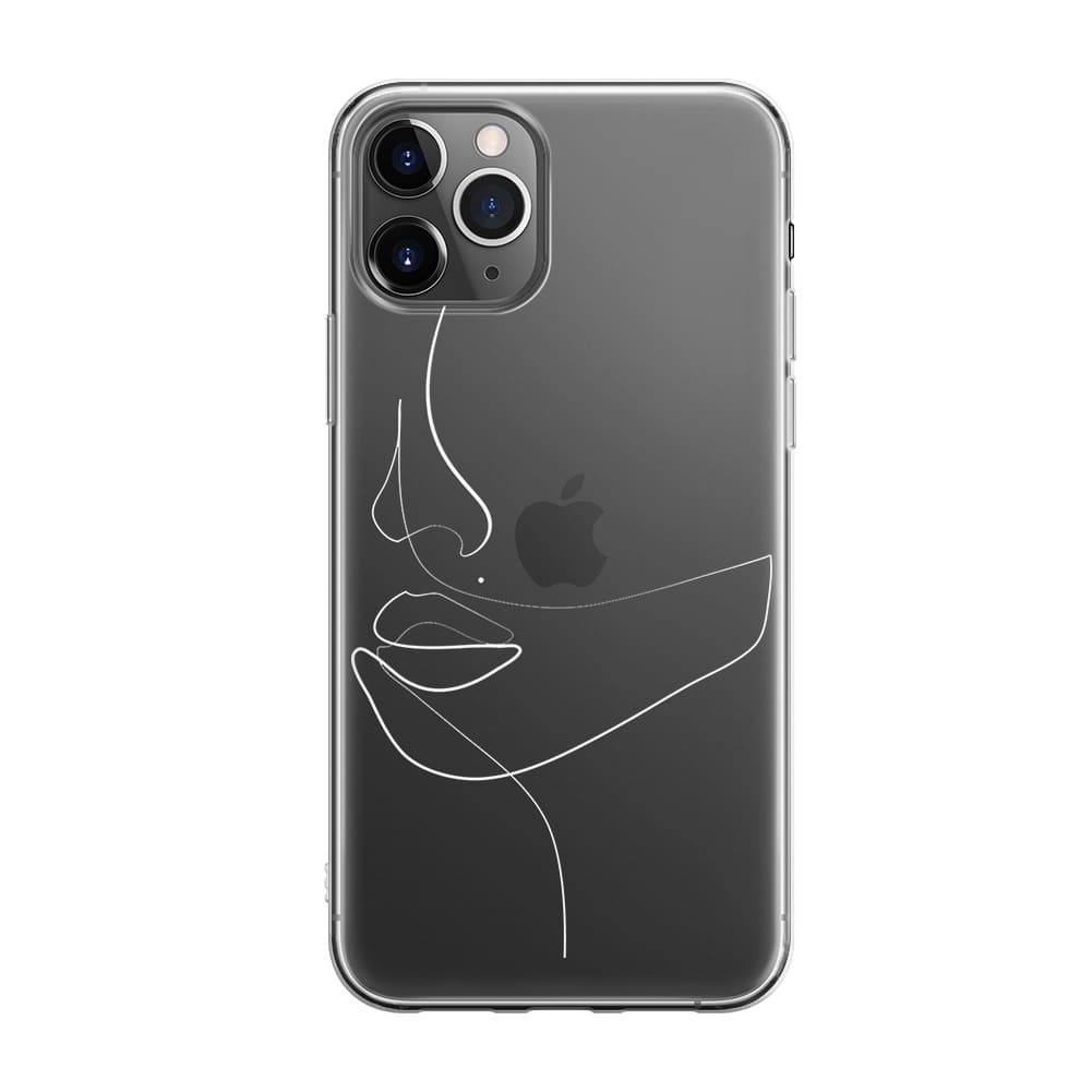 Чохол для iPhone 11 Pro Max - Minimalistic Face Line - Gisolo