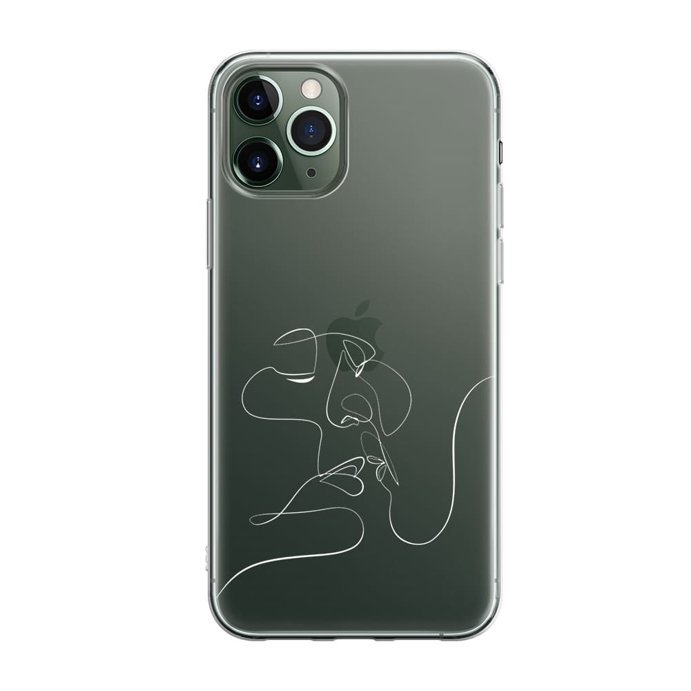 Чохол для iPhone 11 Pro - Minimalistic Couple Faces Line - Gisolo