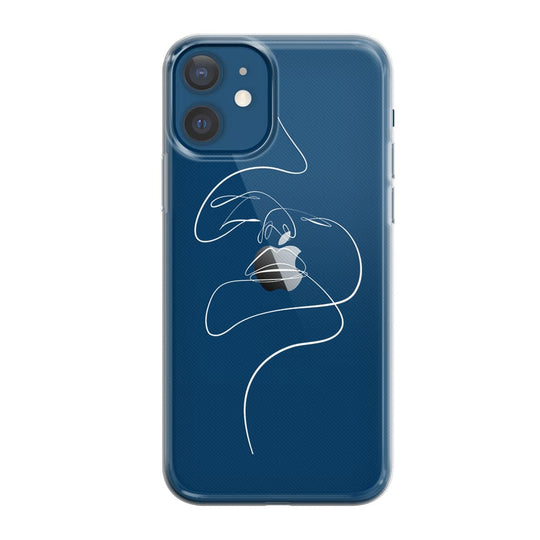 Чохол для iPhone 12 - арт лінії обличчя - Gisolo