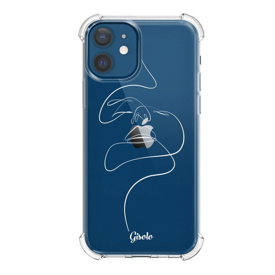 Чохол для iPhone 12 - арт лінії обличчя - Gisolo