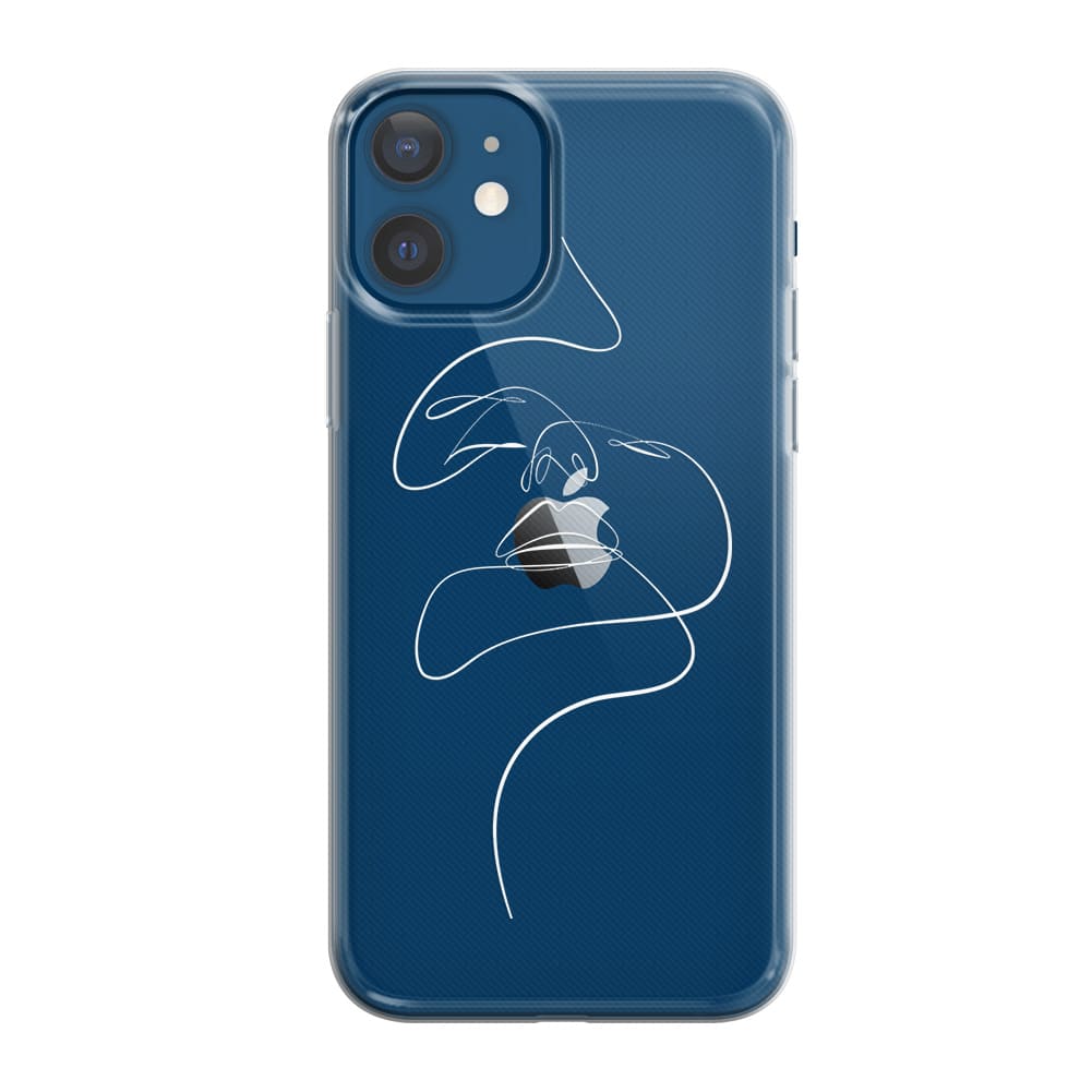 Чохол для iPhone 12 mini - арт лінії обличчя - Gisolo