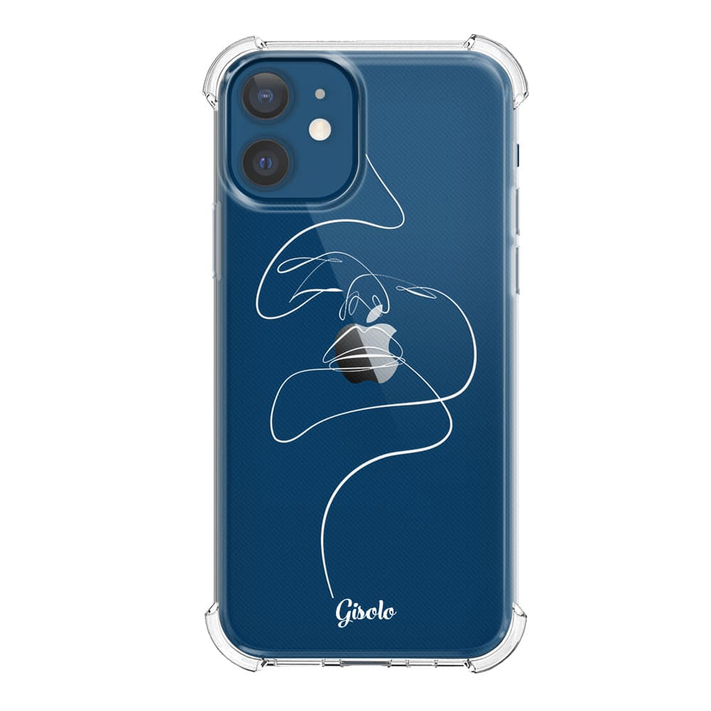 Чохол для iPhone 12 mini - арт лінії обличчя - Gisolo