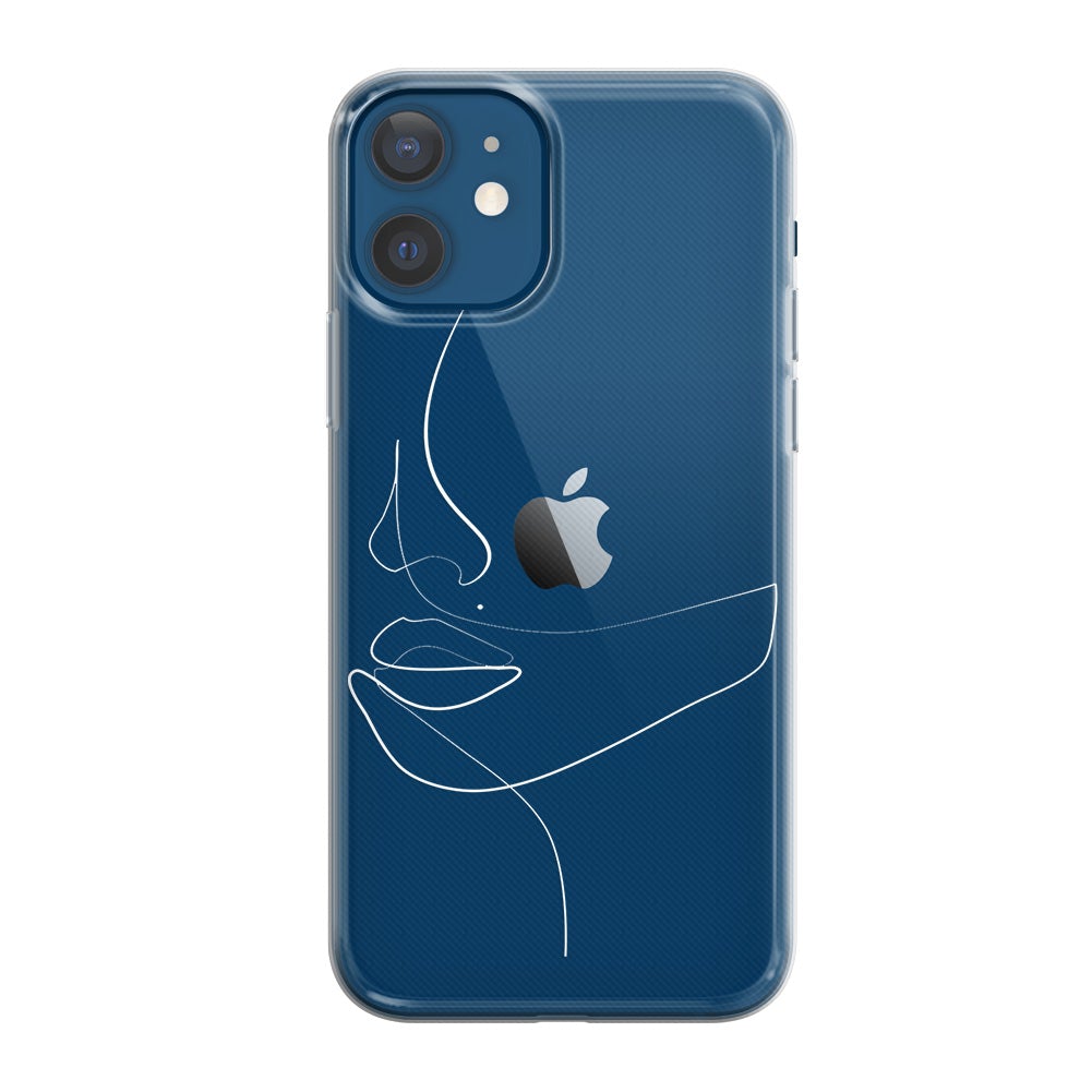 Чохол для iPhone 12 Mini - Мінімалістичні лінії обличчя - Gisolo