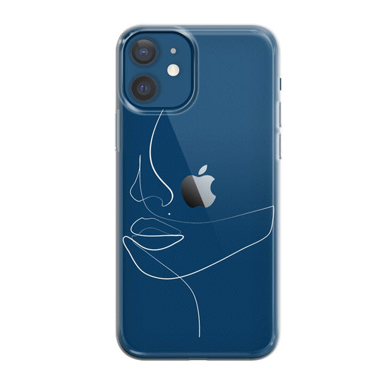 Чохол для iPhone 12 Mini - Мінімалістичні лінії обличчя - Gisolo