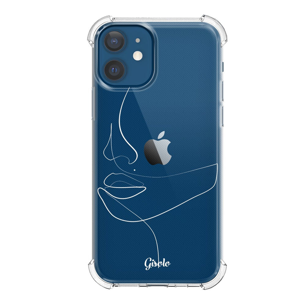 Чохол для iPhone 12 Mini - Мінімалістичні лінії обличчя - Gisolo