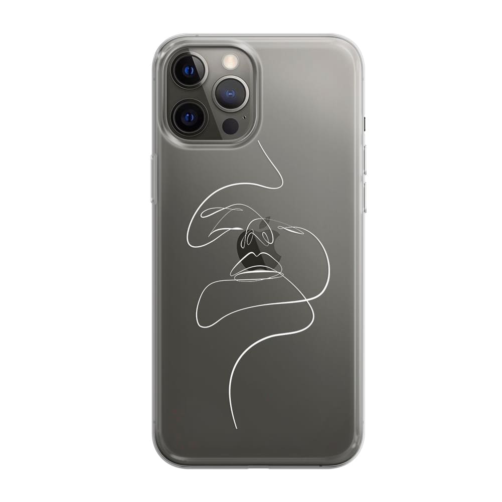 Чохол для iPhone 12 Pro - арт лінії обличчя - Gisolo