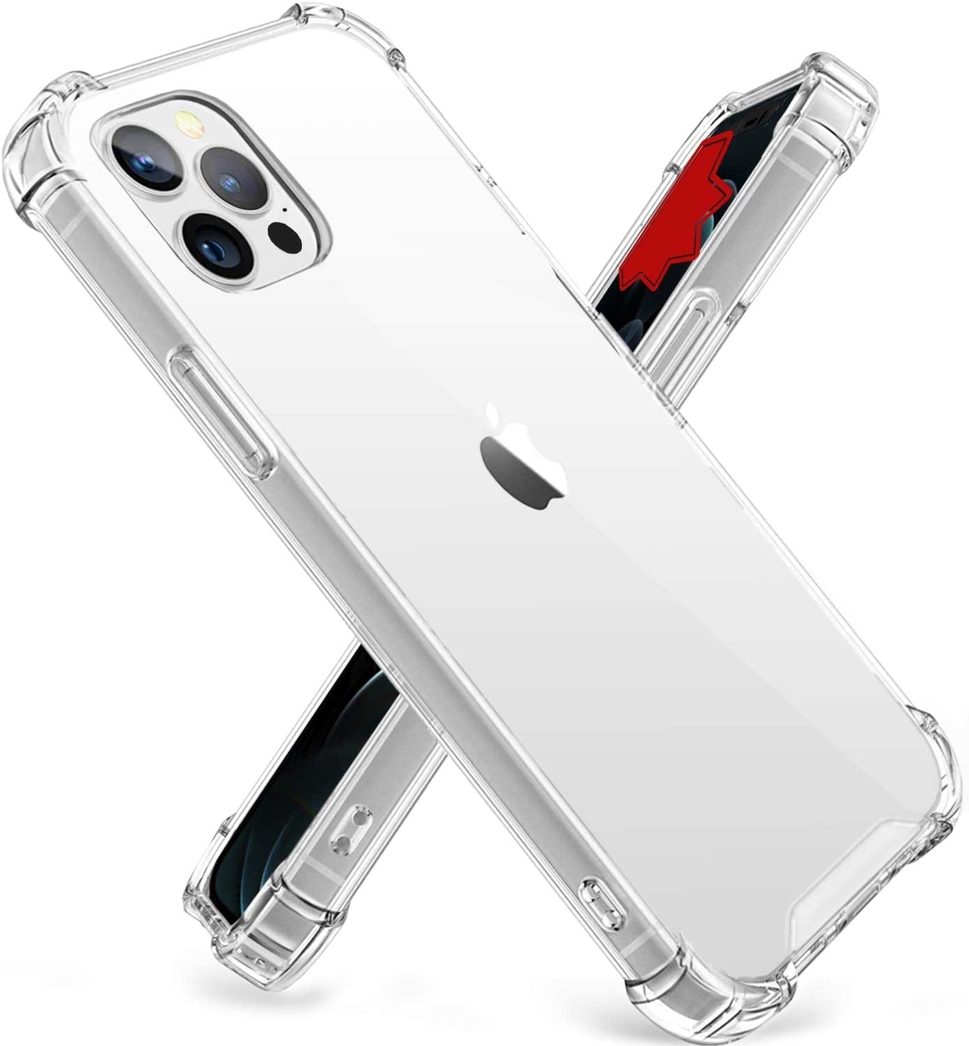 Чохол для iPhone 12 Pro - арт лінії обличчя з червоними губами - Gisolo