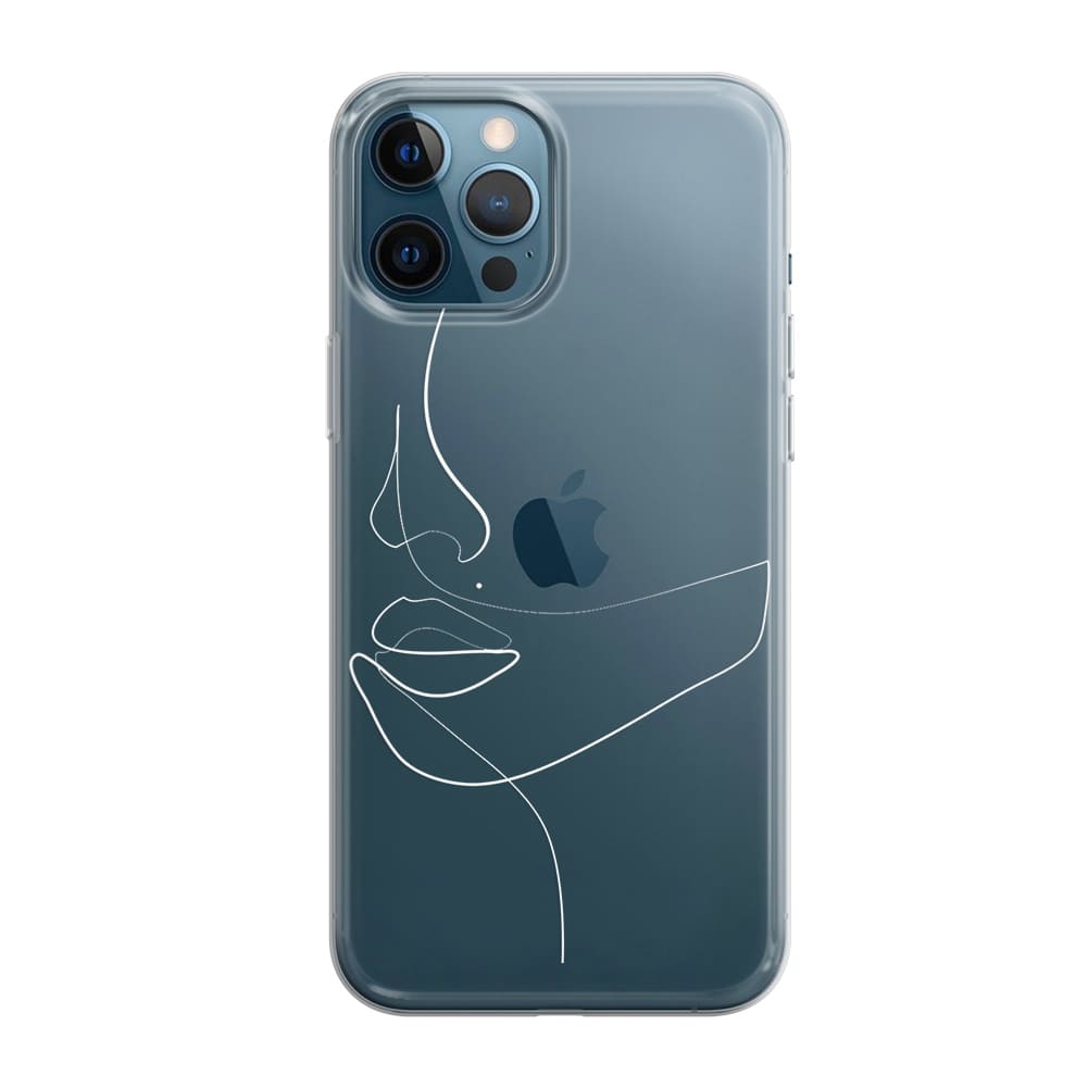 Чохол для iPhone 12 Pro - Мінімалістичні лінії обличчя - Gisolo