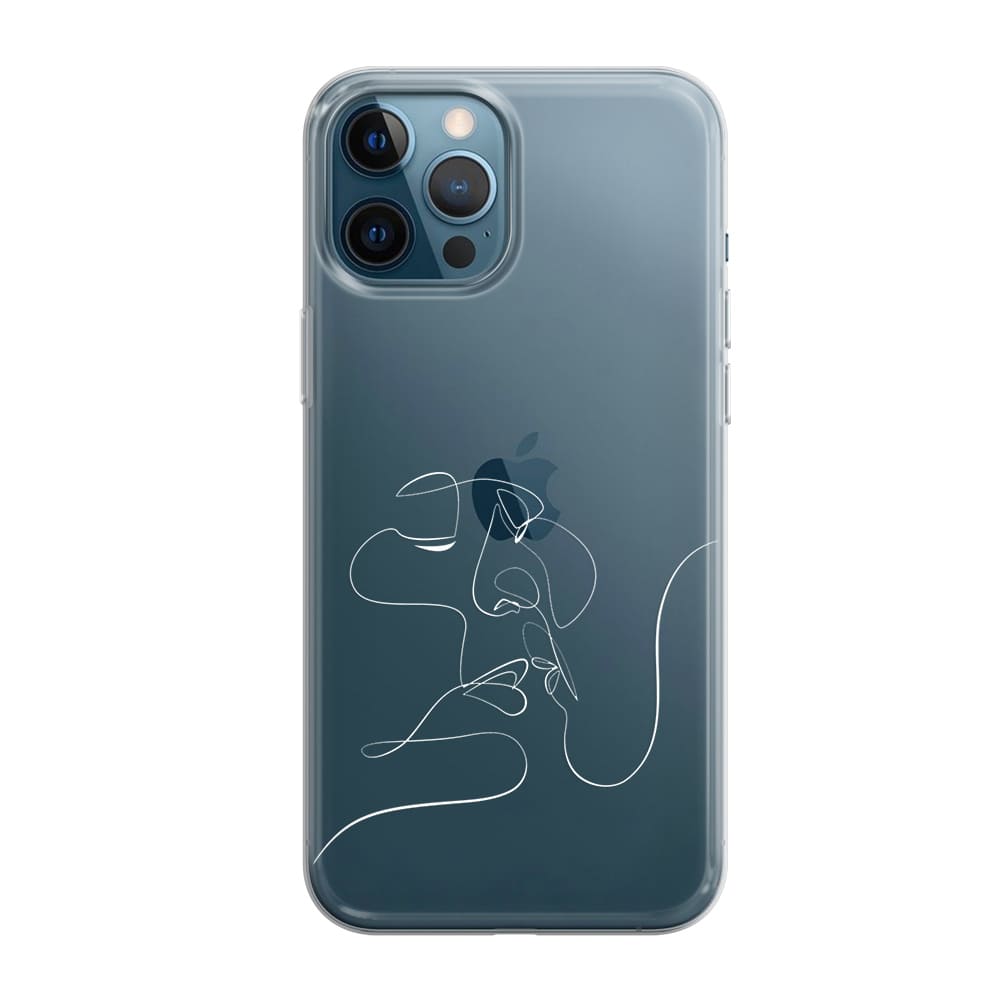 Чохол для iPhone 12 Pro - Мінімалістичні лінії пари - Gisolo