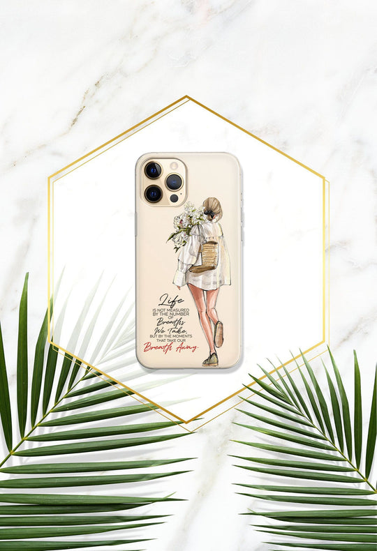 Чохол для iPhone 12 Pro - White peonies shirt girl (blond) - Gisolo