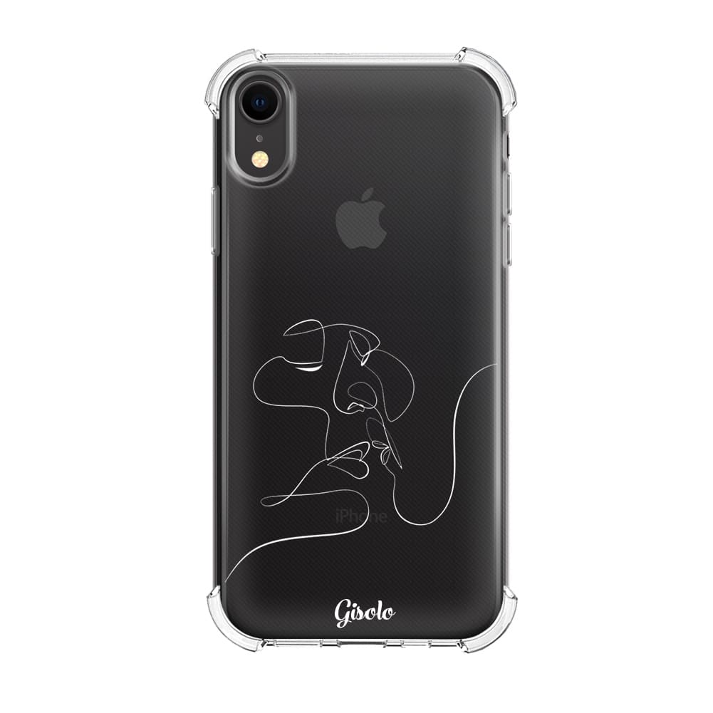 Чохол для iPhone Xr - Minimalistic Couple Faces Line - Gisolo