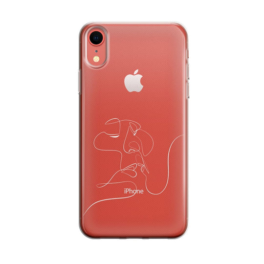 Чохол для iPhone Xr - Minimalistic Couple Faces Line - Gisolo