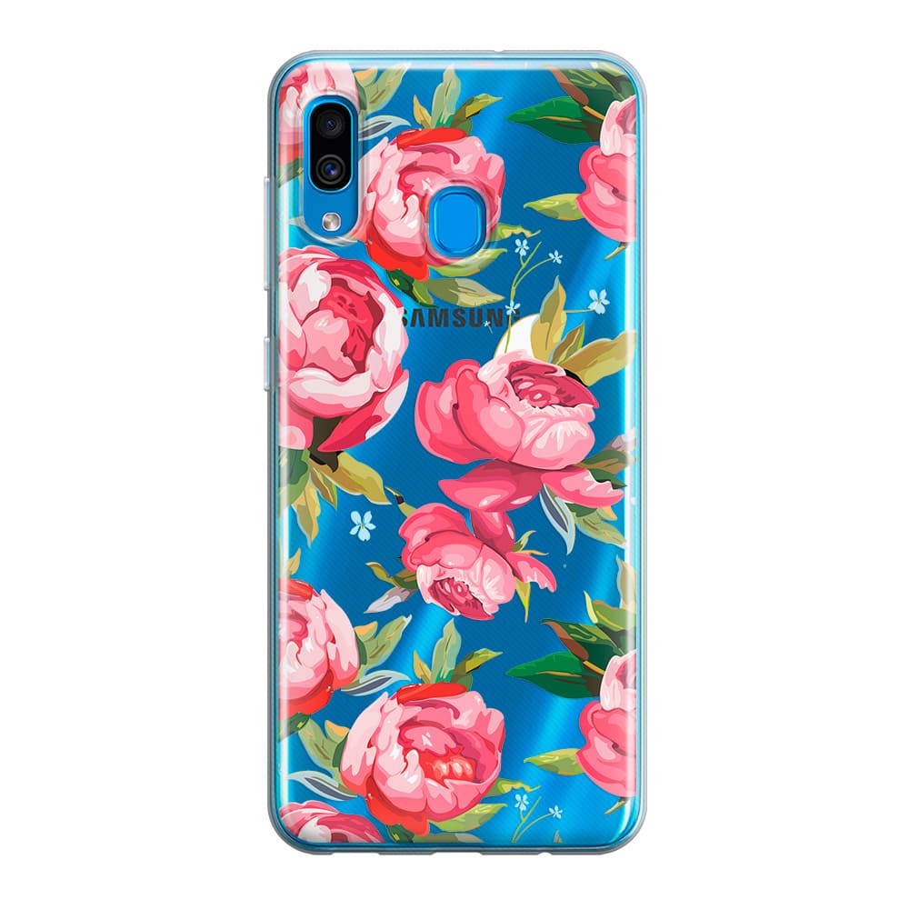 Чохол для Samsung A30 - Червоні піони - Gisolo