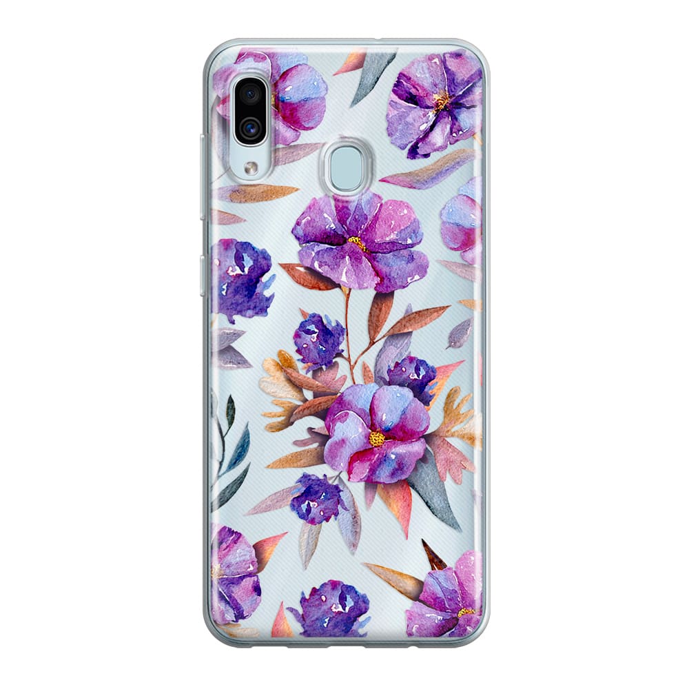 Чохол для Samsung A30 - Фіалки - Gisolo
