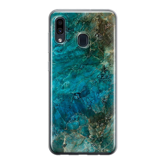 Чохол для Samsung A30 - Зелений мармур - Gisolo