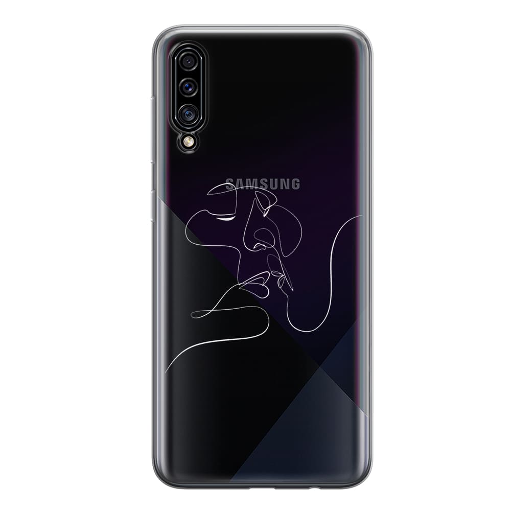 Чохол для Samsung A50 - Minimalistic Couple Faces Line - Gisolo