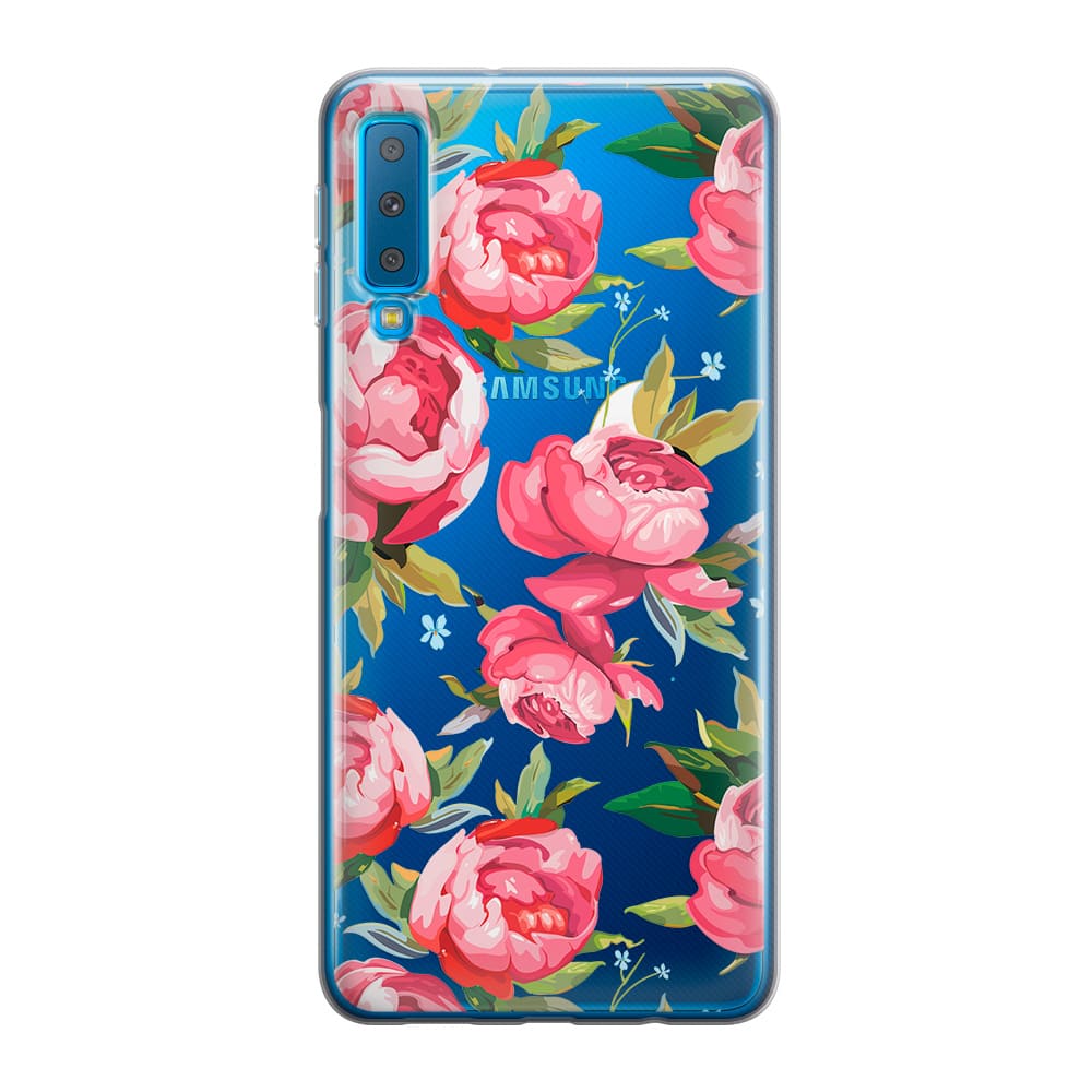 Чохол для Samsung A7 2018 (A750) Червоні піони - Gisolo