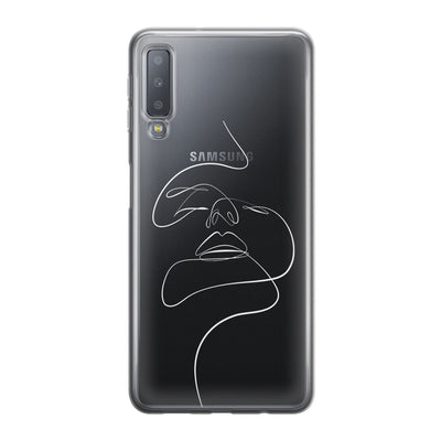 Чохол для Samsung A7 2018 (A750) - Minimalistic Face Art - Gisolo