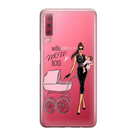 Чохол для Samsung A7 2018 (A750) Wife. Mom. Boss. - Gisolo
