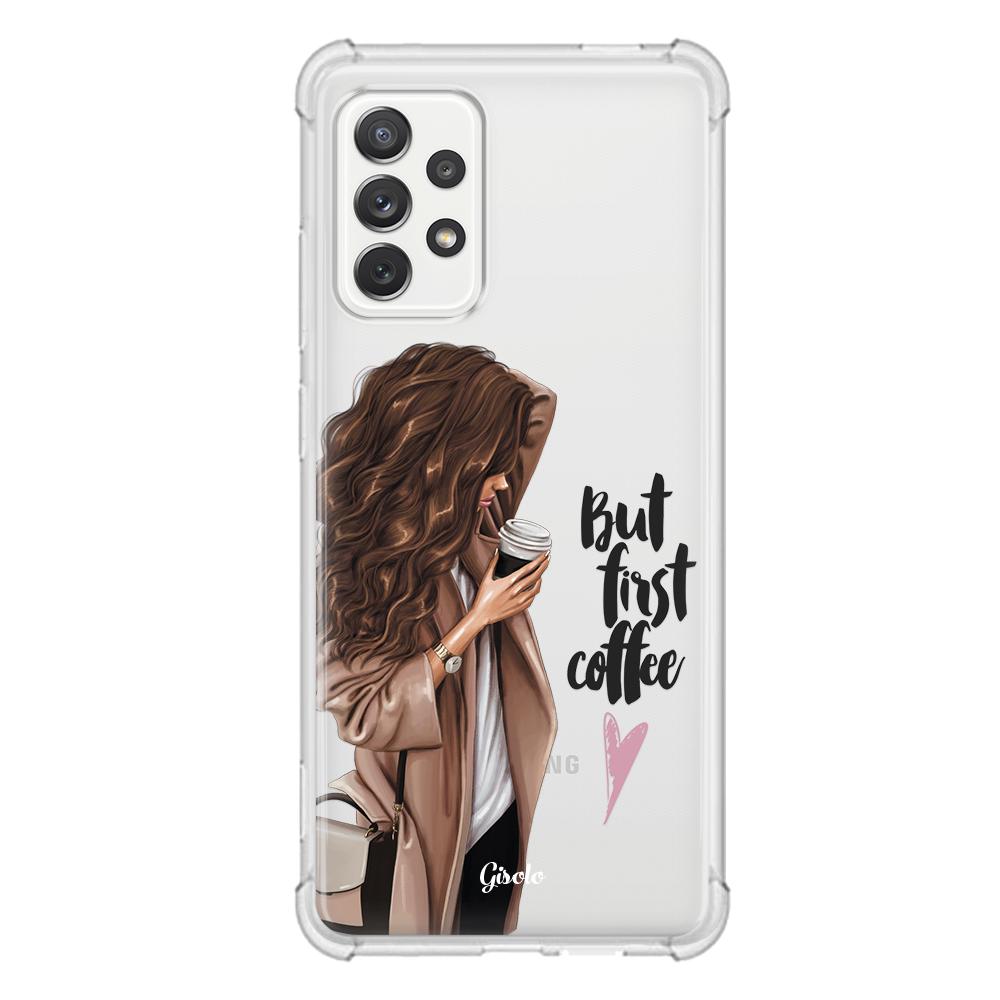 Чохол для Samsung Galaxy A32 (4G) - But first coffee(brunette) - Gisolo