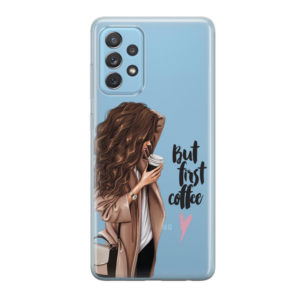 Чохол для Samsung Galaxy A32 (4G) - But first coffee(brunette) - Gisolo