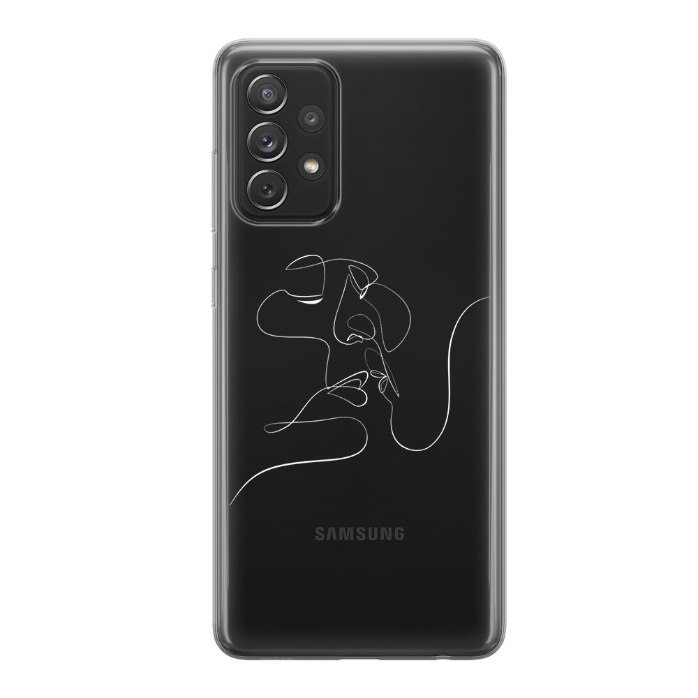 Чохол для Samsung Galaxy A32 (4G) - Minimalistic Couple Faces Line - Gisolo