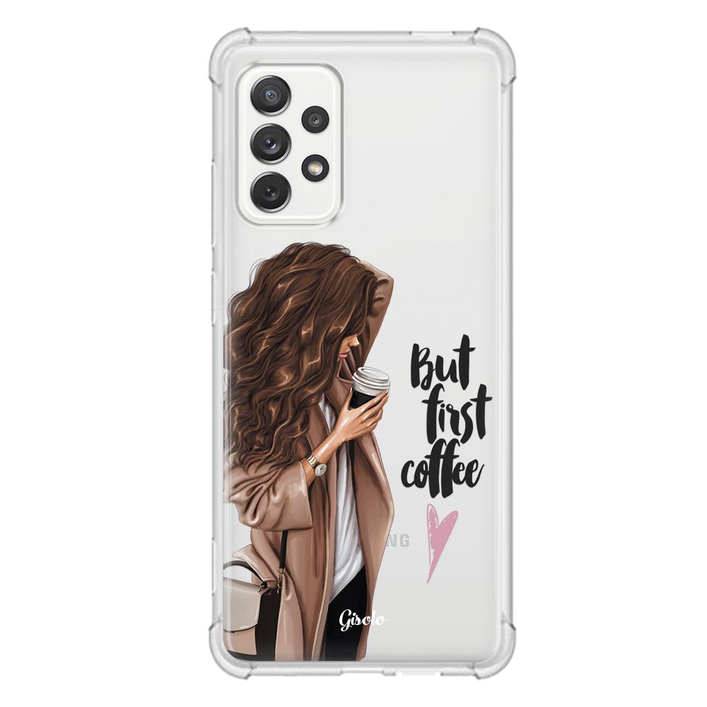 Чохол для Samsung Galaxy A52 (4G) - But first coffee(brunette) - Gisolo